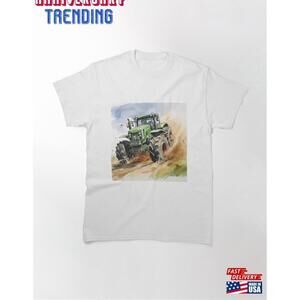 Big Green Monster Truck Tractor Classic Tshirt